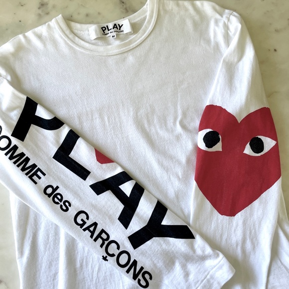Comme Des Garcons Play Peeping Heart Long Sleeve T-shirt - Picture 6 of 15